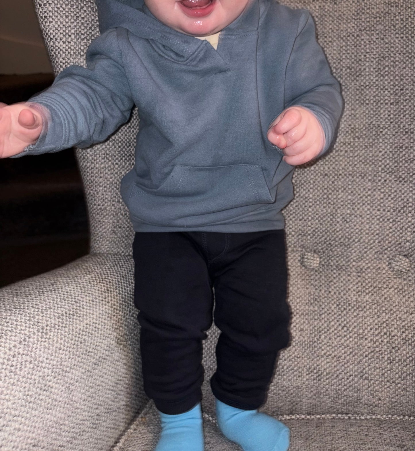 Eco friendly Stone blue hoodie