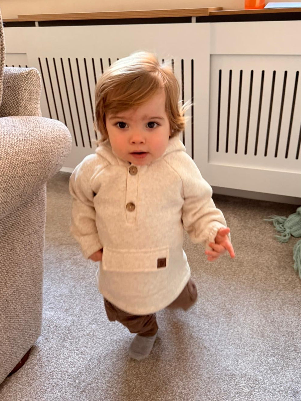 Beige hooded sweater