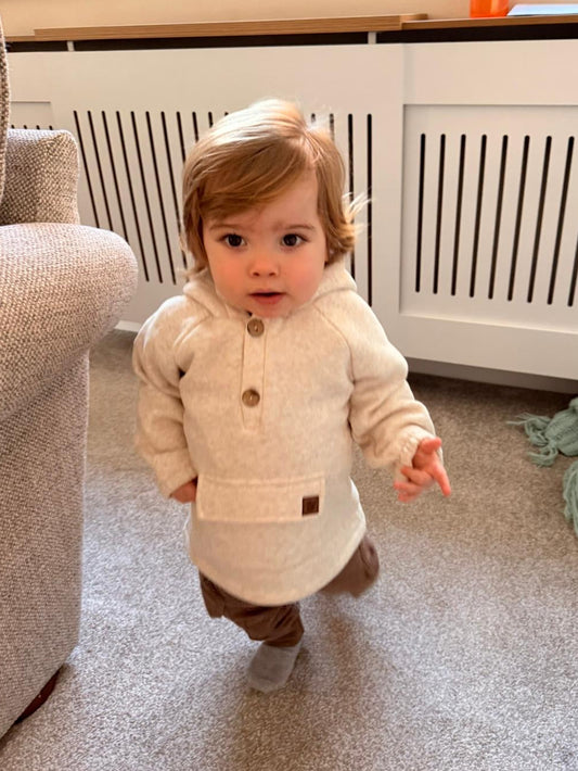 Beige hooded sweater