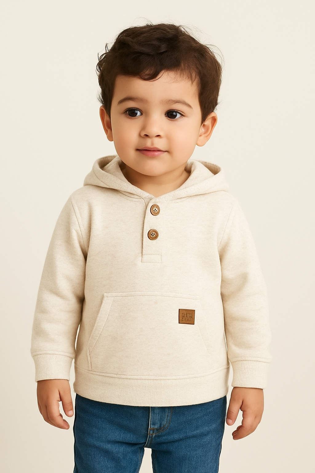 Beige hooded sweater