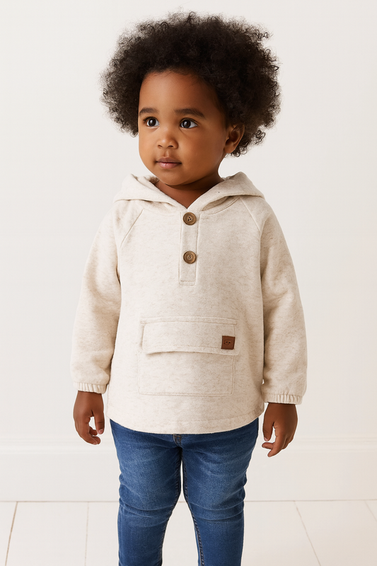 Beige hooded sweater